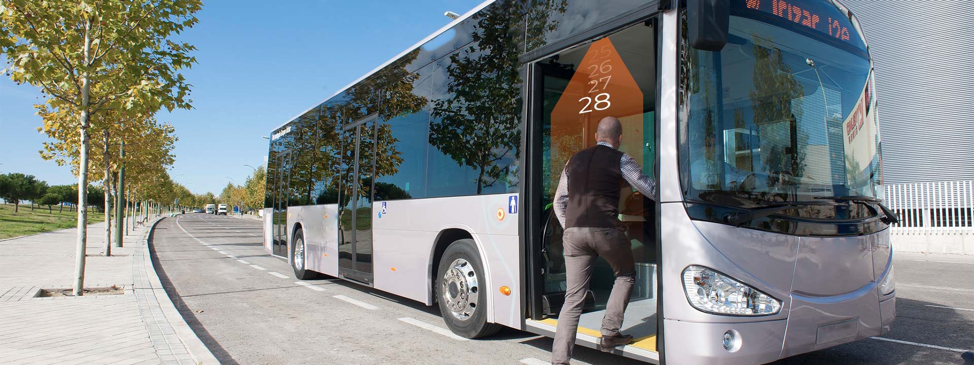 Contador de pasajeros para autobuses